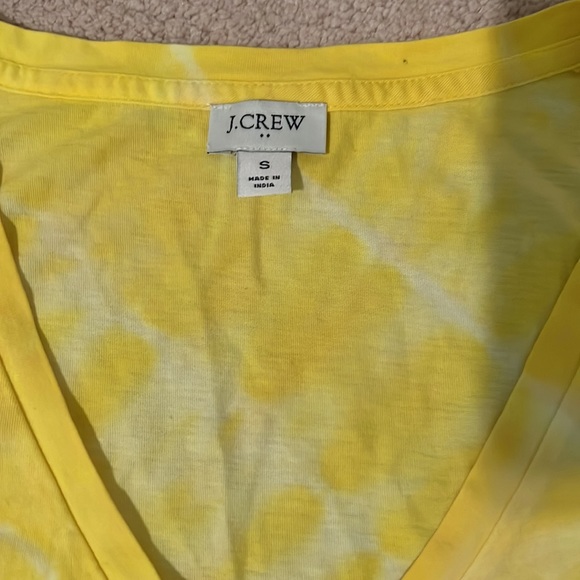J Crew Yellow Tie Dye Tank Top V Neck - Picture 2 of 3